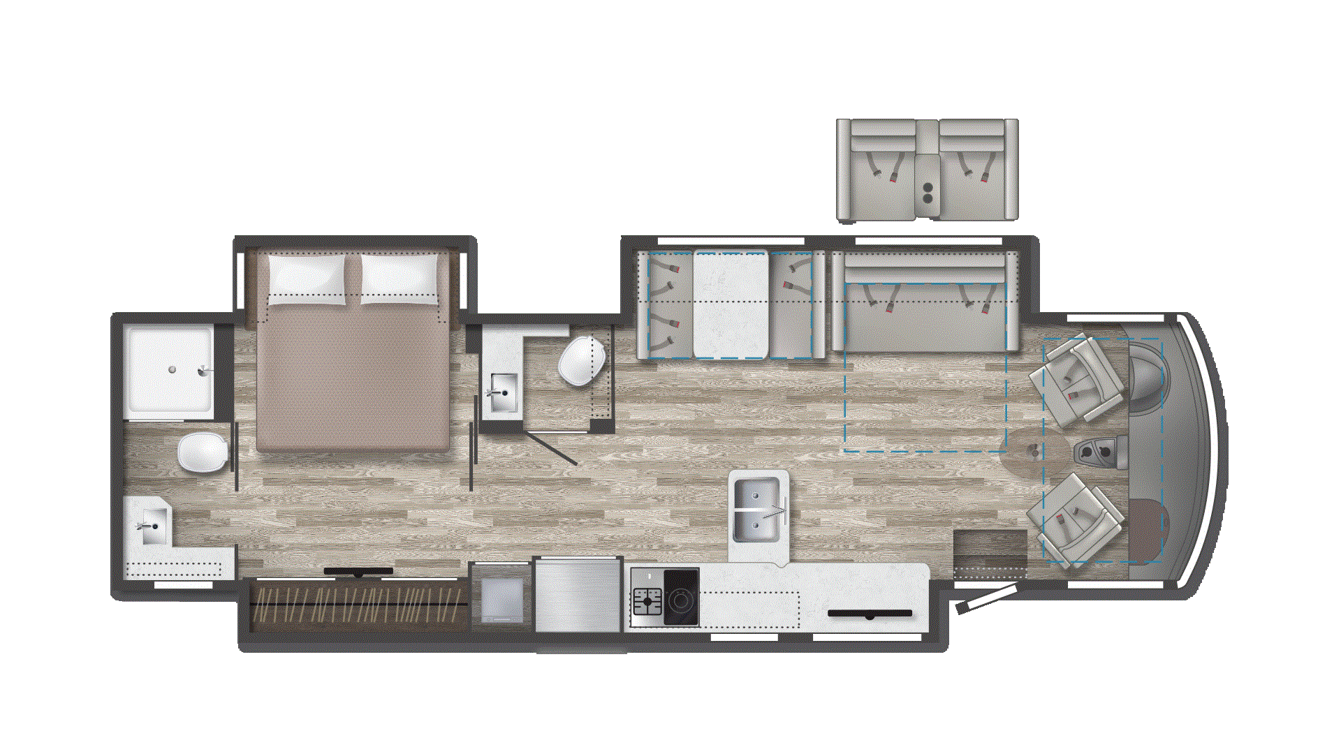 2025 Winnebago Adventurer 36Z Floorplan Image