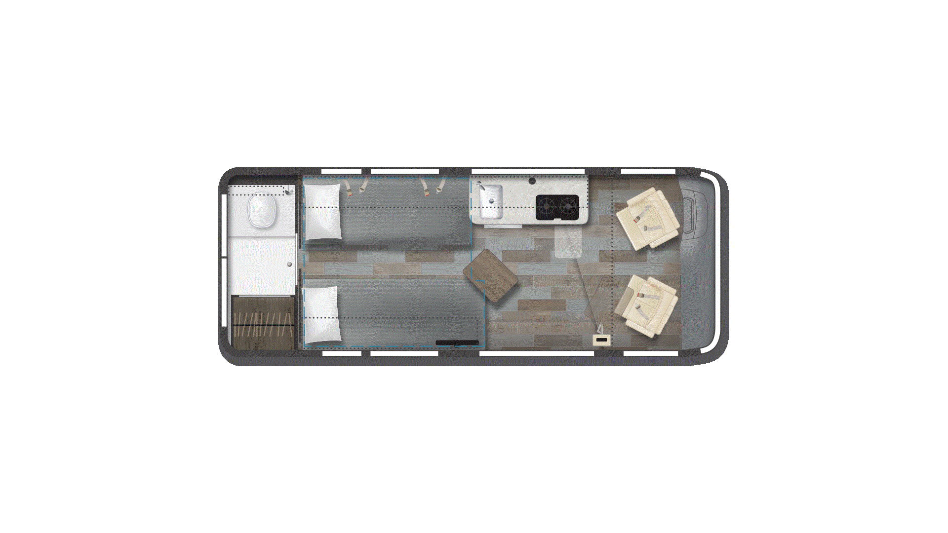 2025 Winnebago Travato 59K Floorplan Image